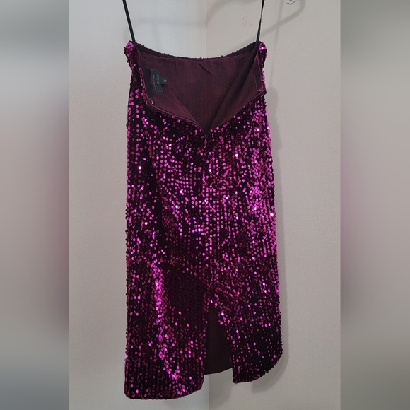 Michael Costello x REVOLVE Nicolette Midi Skirt in Fuchsia Size S Sparkly NYE - Picture 5 of 10